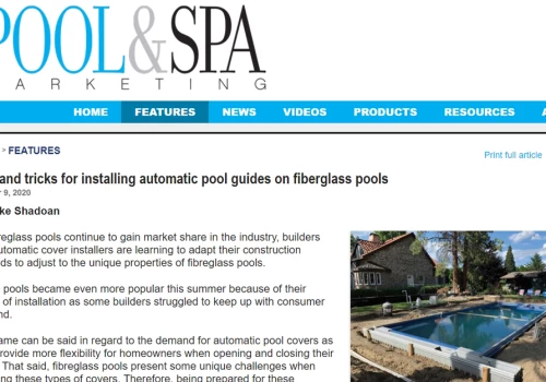 Installing Auto Pool Cover Guides For Fibreglass Pools