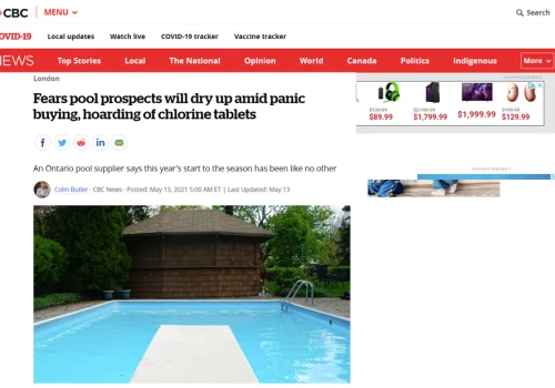 Pool Supply Issues During Covid