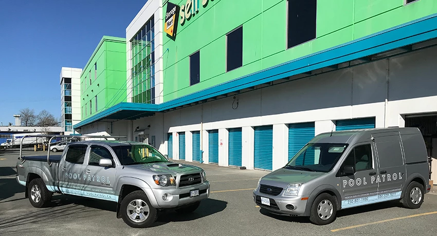 We’ve got two new vehicles to service our pool cover customers better